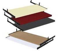 Adjustable Keyboard Tray Height-Adjustable Writing Platform Ergonomic Slide-Out Under-Desk Shelf (Black 60x27cm) for Comfortable Home Office Use.