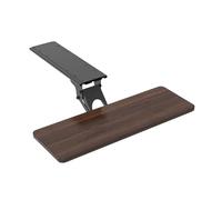 Adjustable Keyboard Tray Under-Desk Keyboard Support Swivel Drawer Tray for Office Computer Desk (Walnut Color 75cm Size) - Enhance Workspace Efficiency