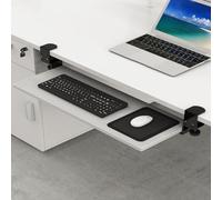 Adjustable Keyboard Tray Under Desk - Large Ergonomic Keyboard Platform with Height Adjustment System - Maximize Workspace Efficiency and Comfort