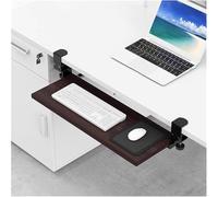 Adjustable Keyboard Tray with C Clamp Retractable Holder Height Adjustable Mouse Platform Walnut h 30 x 9 inches (75 x 24 cm) for Worpace nizat
