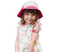 Adjustable Kids Armband for Dexcom G7 and Dexcom ONE+ - Dia-Style Kiddy - Rotating Clip Comfortable and Soft - Secure Protection for CGM Sensor - Colorful Prints, Size XS 18-25 cm (Blush)