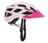 Spielwerk Children's Cycle Helmet Adjustable Size With LED Light Berry Pink Small S 52-56cm Chin Strap Visor Peak 3-13 Years BMX Bicycle Mountain Bike Safety Helmet CE-Certified Insect Repellent