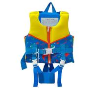 Adjustable Kids Life Jacket for 3-9 Years (24-65 lbs), Quick Dry Life Jacket for Learning to Swim with Safety Locks and Whistle, Boys, Blue, L (20-26.3 kg/6-8 Years))