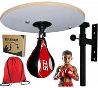 Adjustable Kids Speed Bag Platform, Speed Bag Mount with Swivel and Bag for Boxing Training, Workout, Punching, Exercise Suitable for Boxing and Fitness
