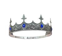 Adjustable King Crowns Headband for Men with Elegant Gemstones for Masquerades Balls and Theme Occasion Photoshoots Birthday Party Crowns