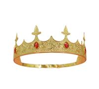 Adjustable King Crowns Headband for Men with Elegant Gemstones for Masquerades Balls and Theme Occasion Photoshoots Men ' s Crowns