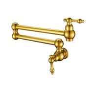 Adjustable Kitchen Faucet Wall-Mounted Titanium Tap Simple Pivot Design Cold Water Only Modern Kitchen Sink Mixer Durable and Stylish Easy Installation