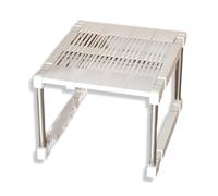 Adjustable Kitchen RackExpandable Shelf nizer for Cupboard Pantry Cabinet & ClosetRetractable Laye Sto Divider White 5664cm L 18cm H 2533cm W