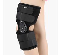 Adjustable Knee Brace Support - Breathable Knee Immobilizer with Four Straps, Hinged Design for Right or Left Leg, Comfortable Knee Splint for Injury Recovery