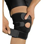 Adjustable Knee Brace Support Neoprene Open Patella Ligament Support for Bursitis Joint Knee Compression Meniscus Tears Injuries Medical NHS Pain Relief Stabilizer Adults, Black