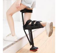 Adjustable Knee Crutch, Medical Hands-Free Walker for Left Leg, Pain-Free Mobility Aid, Anti-Skimming Design