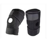 Adjustable Knee Support Brace - Neoprene Compression with Stabilizing Straps - Pain Relief for ACL, Tendon, Ligament & Meniscus Injuries - One Size, Black (1PC)