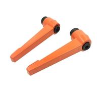 Adjustable Knobs Handle ， 2 Pcs M5-M12 Female/Male Thread Adjustable Knobs Handle Push Button Ratchet Orange(M10 Female)