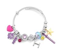 Adjustable Korean Style Charm Bracelet for Women, Alloy Beaded Cartoon Bracelet Gift Adjustable Design for Daily Wear, Parties, Gatherings