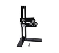 Adjustable L-Shape Wood Lathe Steady Rest, Cast Iron Center Support with Chrome Plated Wheels for Smooth Turning, Reduces Jitter on Long Thin Spindles