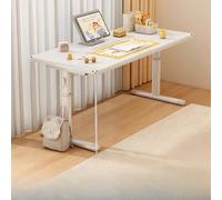 Adjustable L-Shaped Standing Desk with Large 15mm Thick Panel Smooth Edges Perfect for Home Office Gaming Bedroom and Corner Storage (White SINGLE_31)