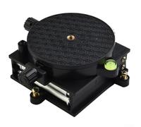 Adjustable Laboratory Lift Table - Aluminum Alloy Lab Jack for Physics, Chemistry & Biology Experiments, Height-Adjustable 4.5-11 cm, Stable Lifting Platform, 9 × 12.5 × 10 cm, Black