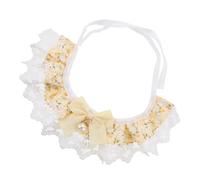Adjustable Lace Cat Collar with Floral Bow Lightweight Polyester Pet Neckwear for Daily Wear and Holiday Parties Decorative Reusable Puppy Collar for Cats and Dogs Stylish Pet