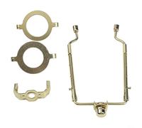 Adjustable Lamp Harp 8 Inch Heavy Duty Brass Plated Holder with Finial Cap for Drum Empire Shades - Home for décor Upgrade(Gold)