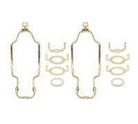 Adjustable Lamp Shade Harp Bracket Kit Metal Holder 7-10 Inch Saddle Finial | These adjustable metal harp brackets allow you to easily alter the height from seven to ten inches to suit your lamps.