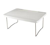 Adjustable Lap Desk, Portable Folding Bed Table with 2-Level Tilt & Phone Groove, Heavy Duty Laptop Tray for Eating Reading Working on Bed, Sofa or Floor