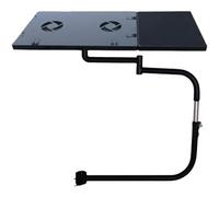 Adjustable Laptop Holder Mount Chair Keyboard Tray Computer Arm Rest Mouse Pad To Stainless Steel With Fan Durable Workstation Video Game Full Function Clamping Desk Armrest Ergonomic Stand Black