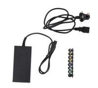 Adjustable Laptop Power Adapter 96w with 8 Piece Connector Set | Pvc Body, Black Finish, Large and Small Pinhole Interface, Home and Hotel Use, One Set