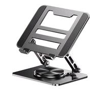 Adjustable Laptop Riser Stand, 360° Rotating Heat-Dissipating Base with Foldable Portable Design, Ergonomic Tablet and Notebook Holder, Lightweight Workstation Accessory for Table Home
