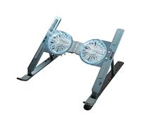 Adjustable Laptop Stand Cooling Holder With 2 Fans Quiet Thin Folding Cooler For Pad Notebook 12-17in Silver/Gray
