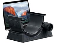 Adjustable Laptop Stand, Foldable C-Shaped Support, 27x21cm Portable Desk Holder for Laptops, Sturdy Metal Construction Detail, Ergonomic Accessory, Couch Car Work Use for Office Home Study