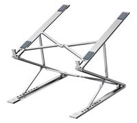 Adjustable Laptop Stand, Foldable Cooling Stand with Anti-Slip Silicone Pad, Height Adjustable 65-155mm, 15-Level Multi-Adjustment for Laptops up to 18 Inches