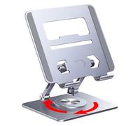 Adjustable Laptop Stand - Foldable Riser, infiniteAngle Swivel Desktop Cradle, Lightweight Metalic Notebook Lift, Stable Heat Dissipating Platforms | Tabletop Holder for Students & Professionals