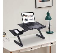 Adjustable Laptop Stand For Desk, Foldable Aluminium Stand with Detachable Mouse Tray, 360°,Height Adjustable Laptop riser for desk, For Bed & Sofa & Desk