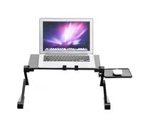 Adjustable Laptop Stand Holder with Cooling Fan 360° Rotate Legs for Home Office Study Suitable for Laptops Up to 17 Inches (Black)