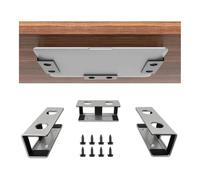 Adjustable Laptop Stand Under Desk Laptop Mount Holder, Aluminum Storage Bracket with Anti-Scratch Felt Board(Silver)