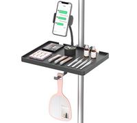 Adjustable Lash Tray Holder for Lash Tech Supplies - Functional Lash Trays for Lash Extensions with Phone Holder & Mirror Hook Clip on Ring Light Lash Tray Organizer for Salon or Homes Use