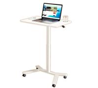 Adjustable le Laptop Podium on Wheels Conference Stand Portable Church Lectern for Semi Classrooms CafesWhite