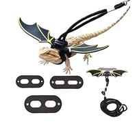 Adjustable Leash Set Bearded Dragon Harness Soft Wing Decoration Walking 3 Sizes Comfortable Vest Adjustable Bearded Dragon Harness Cool Leather Wings