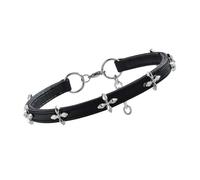 Adjustable Leather & Alloy Cross Neck Chain Gothic Unisex Design Party Daily Punk Fashion Unisex Retro Collar Necklace