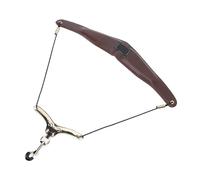 Adjustable Leather Padded Saxophone Shoulder Strap, Comfortable Metal Adjuster for Soprano, Tenor, Alto Sax, Bass Clarinet