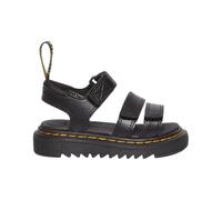 Adjustable Leather Sandals with Velcro Straps, male, Dr. Martens, Kids Sandals, Black, 30 EU, Kids 30 EU