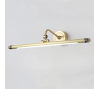 Adjustable LED Bathroom Vanity Light Bar, 90° Rotating Wall Sconce for Makeup & Mirror Cabinet - Svart 4000K, 49cm Copper Finish