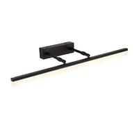 Adjustable LED Bathroom Vanity Light Fixture Retractable Wall Lights for Makeup 3000K 6000K Dimmable Over Mirror Lighting Black 40CM Modern Bathroom Lighting Solution