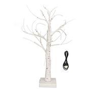 Adjustable LED Birch Tree with Stable Base - Reusable Lighted Decor for Bedroom, Wedding & Garden Parties (White, 1 Set)