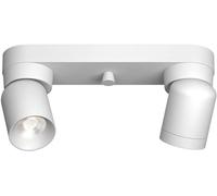 Adjustable LED Ceiling Spotlight Kitchen Island Fixed Track Lighting Kit, 2 Way Surface Mount Accent Spot Lamp, Gallery Picture Lights Directional Spotlights(3000K,12W*2)