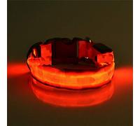 ADJUSTABLE LED DOG COLLAR MEDIUM 3 LIGHT SETUP FLICKERING/FLASH/FIXED DOG CAT COLLAR EASY AND COMFORTABLE USE PUPPY DOGS CATS OR SMALL PETS MEDIUM SIZE