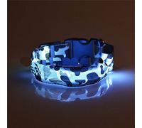 ADJUSTABLE LED DOG COLLAR MEDIUM 3 LIGHT SETUP FLICKERING/FLASH/FIXED DOG CAT COLLAR EASY AND COMFORTABLE USE PUPPY DOGS CATS OR SMALL PETS MEDIUM SIZE