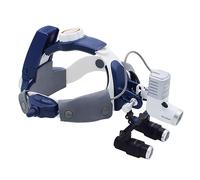 Adjustable LED Medical Headlight with Binocular Loupes, Dual Battery Supply, for Precision Surgical and Dental Procedures