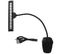 Adjustable LED Music Stand Lamp with Clip Flexible Piano Light for Orchestra Desks and Reading with Power Cable Batteries Not Included Black