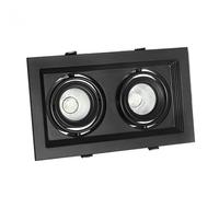 Adjustable LED Recessed Lighting - Square Ceiling Spotlight, 45° Rotating Flush Mount Downlight, Perfect for Living Room, Bedroom & Hallway Aent Lighting (black 6000K)